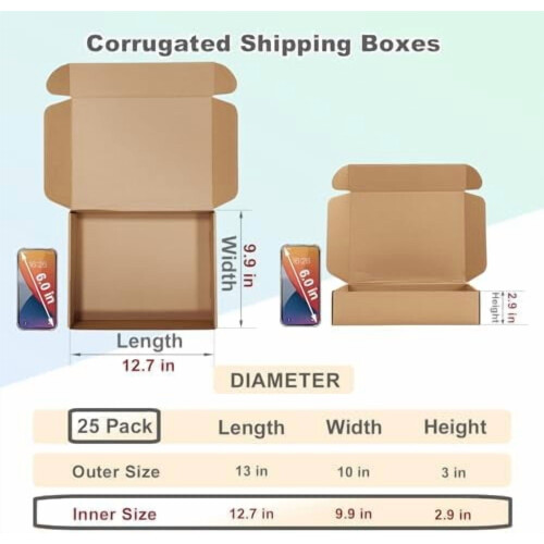 Pacote com 75 caixas de papelão brancas para envio postal, medindo 6x4x2 polegadas. 1