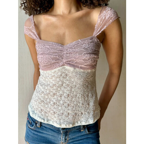 (L, Lavender) Camiseta básica de estilo grunge. 1