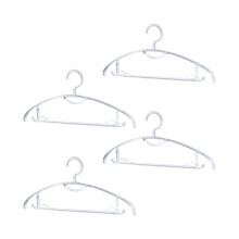 Lot de 4 cintres en plastique transparent ultra-résistant