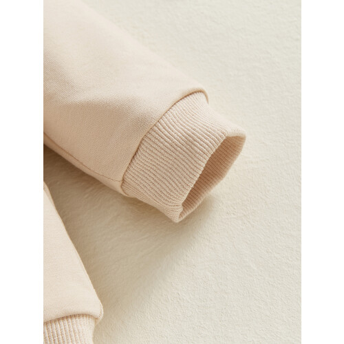 (12-18M, Beige) Φούτερ γενεθλίων για πουλόβερ φθινοπωρινά. 2