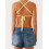 (M, Yellow) Tops de crochet de verano. 10