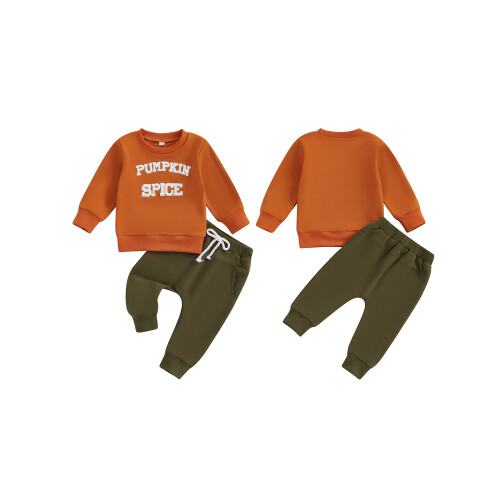 (3-6 Months, Orange) Σετ Halloween για και παντελόνια 1
