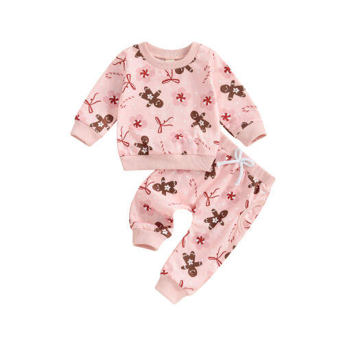 (6-12 Months, Pink) Completo natalizio per 2 pezzi.