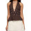 (S, Dark Brown) Blusas femininas com o verão. 1