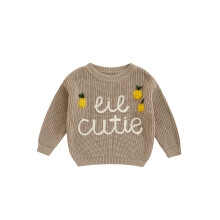 (6-9 Months, Grey) Neugeborenen-Pullover für Mädchen lange Ärmel
