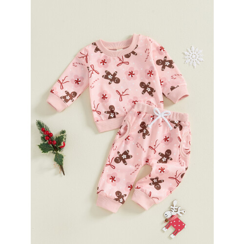 (18-24 Months, Pink) Χριστουγεννιάτικες στολές για μακριά μανίκια. 2