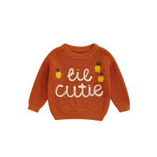 (9-12 Months, Orange) Neugeborenen-Pullover für Mädchen lange Ärmel