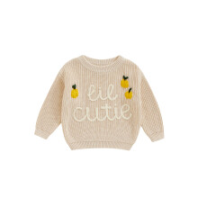 (3-6 Months, Ivory) Neugeborenen-Pullover für Mädchen lange Ärmel