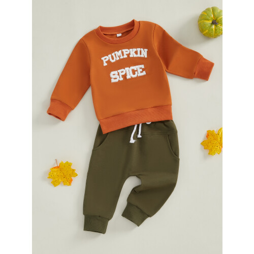 (18-24 Months, Orange) Σετ Halloween για και παντελόνια 2