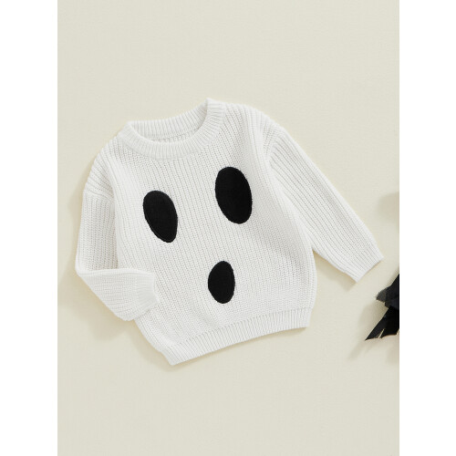(18-24 Months, White) Μωρό πουλόβερ Halloween, και κορίτσια. 2