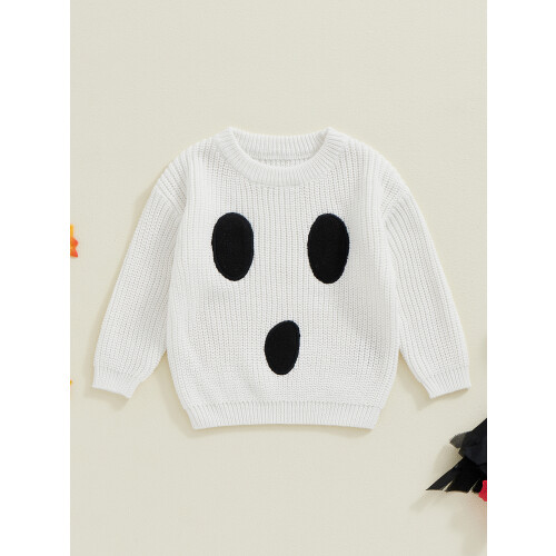(2-3 Years, White) Μωρό πουλόβερ Halloween, και κορίτσια. 2