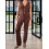 (M, Dark Brown) Γυναικείο πλεκτό σετ καλοκαιρινά ρούχα 6