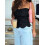 (XL, Black) Γυναικείο Κορσέ Μπλούζα τις Εποχές 3