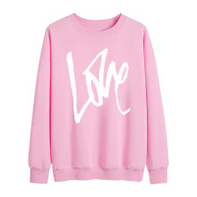 Damegenser til valentinsdag, langermet grafisk trykk, rund hals, myk polyester, XS-3XL, kompatibel med vår/høst