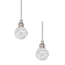 Crystal ceiling fan pull chains 21 inch 2 pcs