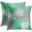 2er-Pack Samtkissenbezüge 45 x 45 cm Grün Grau Abstrakt 1