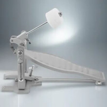OUNONA Professional White Drum Pedal Single Drum Kit Accessory with Adjustable Hammer Angle