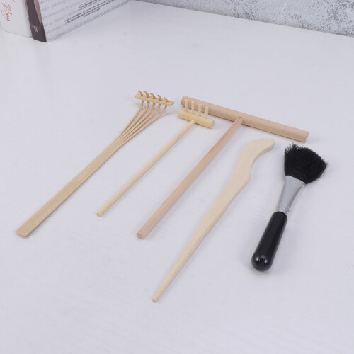 Ensemble de 5 mini râteaux de jardin japonais 1