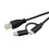 Cabo OTG para conectar smartphone à impressora, cabo micro USB e cabo USB-C para USB-B. 5
