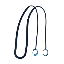 Supporto anti-smarrimento per auricolari con tappi in silicone e cordino per auricolari.