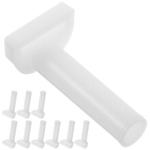 Conjunto de 10 contas de plástico branco para cobertura de guarda-sóis de exterior.