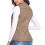 Vest for Women Winter Fall Basic Button Vest Solid Keep Warm Sleeveless Jacket with Pocket,Khaki 6