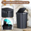 Slim10L Kunststoff-Abfalleimer mit Pressdeckel, Schwarz 4