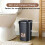 Slim10L Kunststoff-Abfalleimer mit Pressdeckel, Schwarz 2