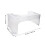 Taburet transparent din plastic 38,5x22,5x17cm 2
