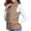 Vest for Women Winter Fall Basic Button Vest Solid Keep Warm Sleeveless Jacket with Pocket,Khaki 5