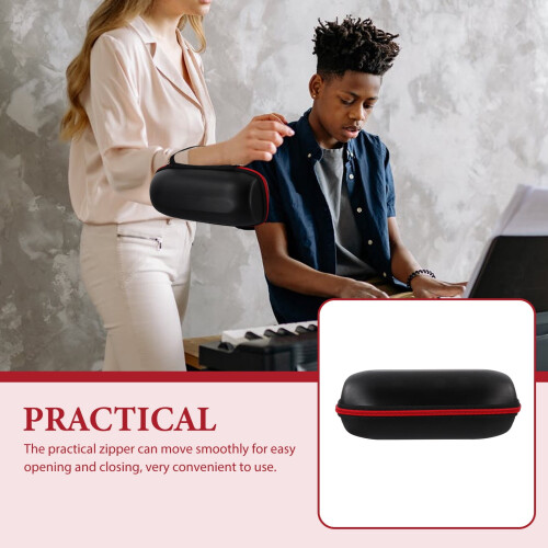 Microphone Case Wireless Speaker Storage Bag Wireless Microphone Carrying Pouch Mic Storage Case Black 1