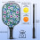 Σετ κουπιών Pickleball από fiberglass με λουλούδια και 2 μπάλες και τσάντα – Συμβατό με 4