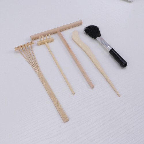 Ensemble de 5 mini râteaux de jardin japonais 2