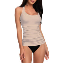 Tankinitopjes voor dames met push-up effect, ronde hals en print, zonder broekje.