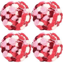 4-balls Pom Bomb-garn, 100 % polyester Pomp-A-Doodle Jelly Bean POM-POM-garn til hekling, strikketeppe, matte, kjæledyrrede, 500 g