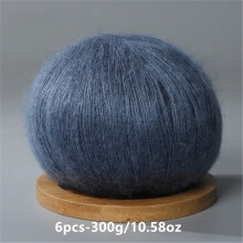 6pcs Mohair Yarn Crochet and Hand Knitted Knitting Crocheting DIY Wool Thread Spring and Summer Soft and skin friendly 50g/pc