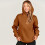 Damen Herbstoberteil, Langarm-Kapuzenpullover, einfarbig, locker geschnitten, bequem, braun 7