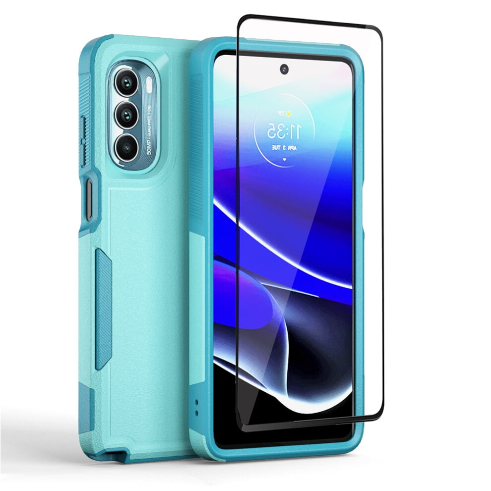 Xhy Moto G Stylus 5G 2022 Case With Screen Protector, Military-Grade Double-Layer Shock & Drop Resistant, Tpu, Detachable Â Light Green 9448990380251
