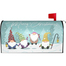 Clúdaigh Bosca Poist Gnome Geimhridh Maighnéadacha Méid Mór 21" X 25.5" Fillteán Maisiúcháin Clúdaigh Bosca Poist Nollag
