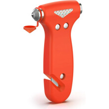 3-in-1 Car Safety Hammer: Window Breaker, Seat Belt Cutter, Emergency Escape Tool – Orange, Compatible with All Vehicles