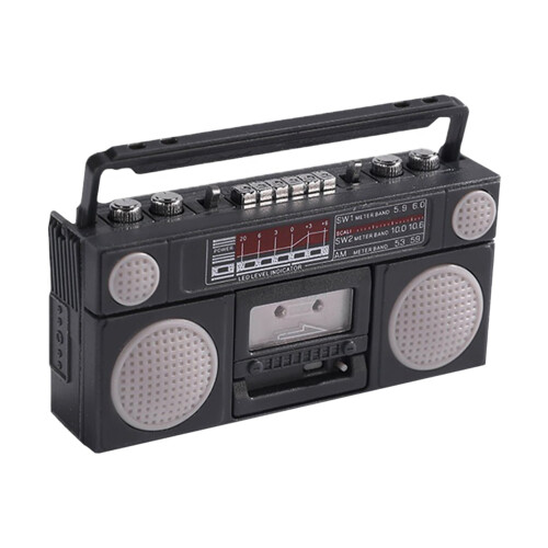 DEEPCRAFF Radio Modello in plastica nera 1 set