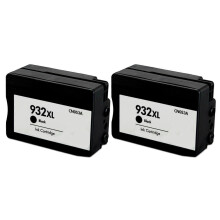 Cartouche d'encre noire 2PK932XL932XL CN053AN pour imprimantes jet d'encre OfficeJet 6700 et 7110
