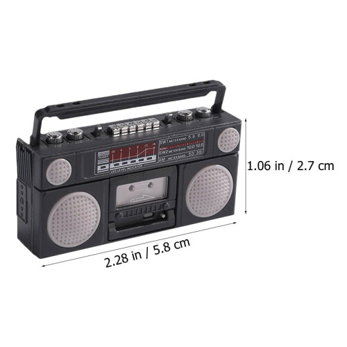 DEEPCRAFF Radio Modello in plastica nera 1 set 1