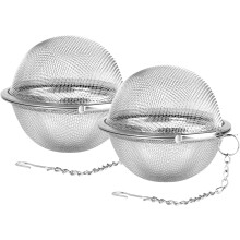 Lot de 2 boules à thé en acier inoxydable, infuseurs à thé en maille de 5,3 cm (2,1 pouces), diffuseur de thé de qualité supérieure pour thé