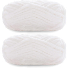 2x100g fløyelsgarn til hekling og strikking – Premier Plush Parfait Chunky Blanket Yarn, kompatibel med alle heklenåler og nåler