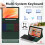 Θήκη πληκτρολογίου Rainbow με οπίσθιο φωτισμό για Kindle Fire HD10 & 10Plus (2021/2023), 10,1", με 6