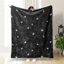 Couverture d'Halloween, 150 x 132 cm, plaid doux et moelleux en peluche pour canapé et lit, couverture épaisse et luxueuse pour l'hiver