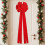 Extra grote fluwelen kerststrik met gouden draad 4