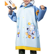 Impermeabile da pioggia per bambine e bambini con stampa di animali dei cartoni animati, maniche lunghe, cappuccio e bottoni, classico poncho