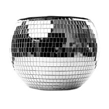 HomeLife Flash Eiskübel in Discokugelform, Prisma, belastbar, großes Fassungsvermögen, kältebeständig, Glas, Spiegel, Disco-Eiskübel,